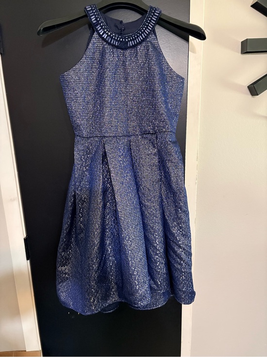 Rare Editions Dresses & Skirts - Rare Editions Navy Blue Sparkle Halter Dress